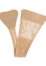 Adhesive Thong Beige Lace