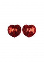 Bye Bra - Heart Nipple Covers - Red