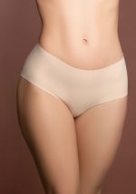 invisible high waist brief beige front model