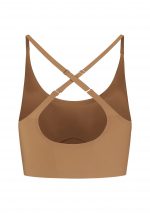 Bra Top Round Neck Light Brown Product Back