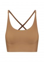 Bra Top Round Neck Light Brown Product Front