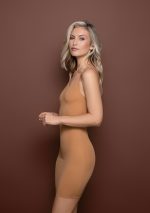 Invisible Singlet Dress Light Brown Side
