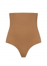 invisible high waist thong light brown front