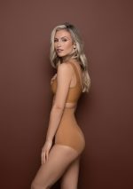Invisible High Waist Brief Light Brown Side