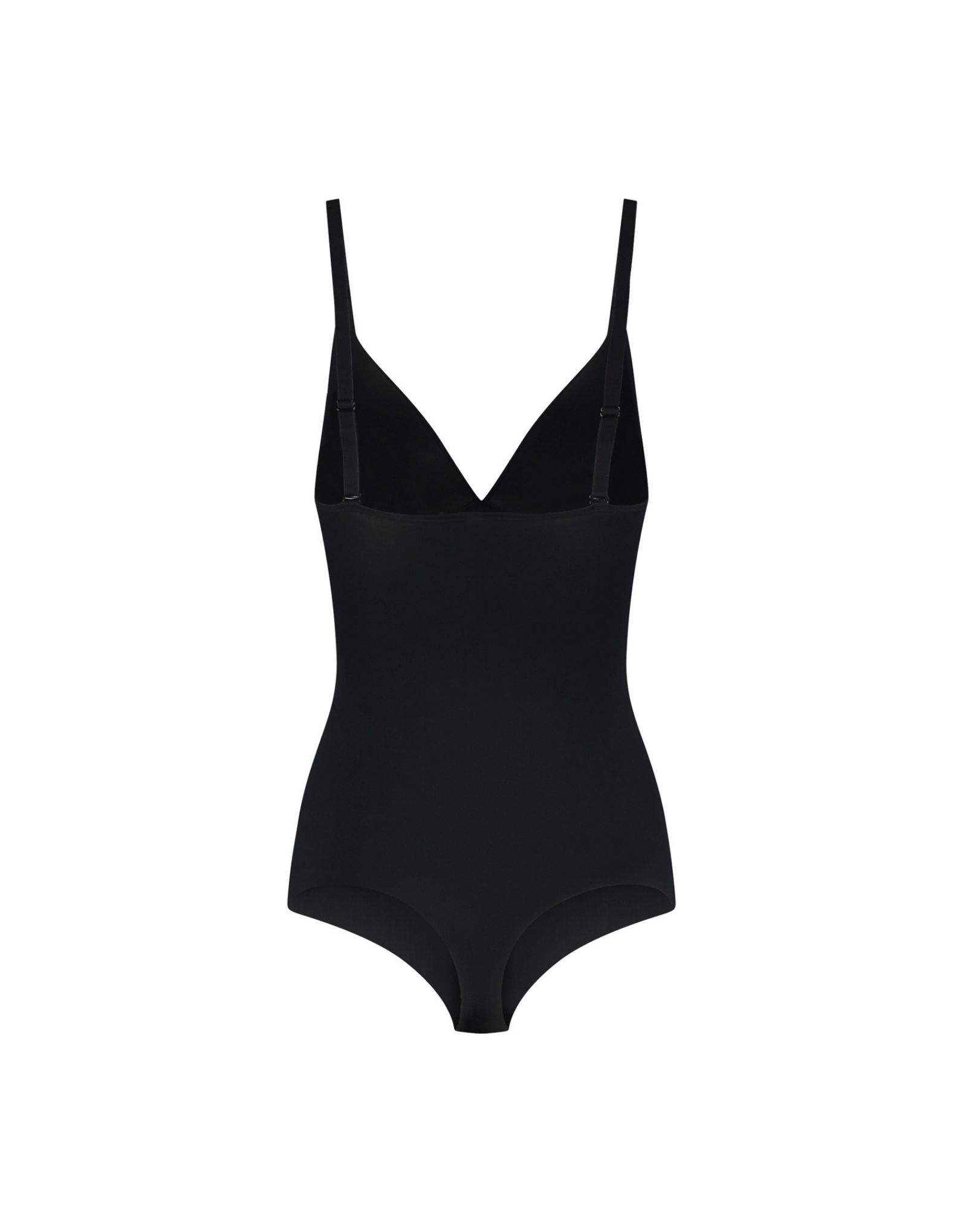 Women's Backless Shapewear Deep V Bodysuit U Plunge Seamless Thong Low Back  Body Shaper Bra(Black,L-36/80B)
