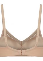 Bra Top Wire-Free Lace Beige Back