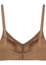 Bra Top Wire-Free Lace Light Brown Back