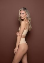 Insible Mid Waist Thong Beige Side