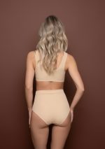 Invisible Mid Waist Brief Beige Back