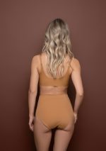 Invisible Mid Waist Brief Light Brown Back
