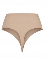 Invisible Mid Waist Thong Beige Back