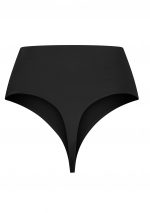 Invisible Mid Waist Thong Black Back