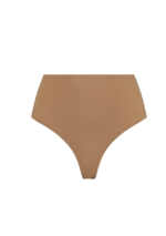 Invisible Mid Waist Thong Light Brown