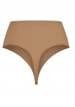 Invisible Mid Waist Thong Light Brown Back