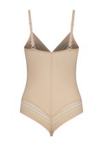 Powermesh Bodysuit Brief Beige Back