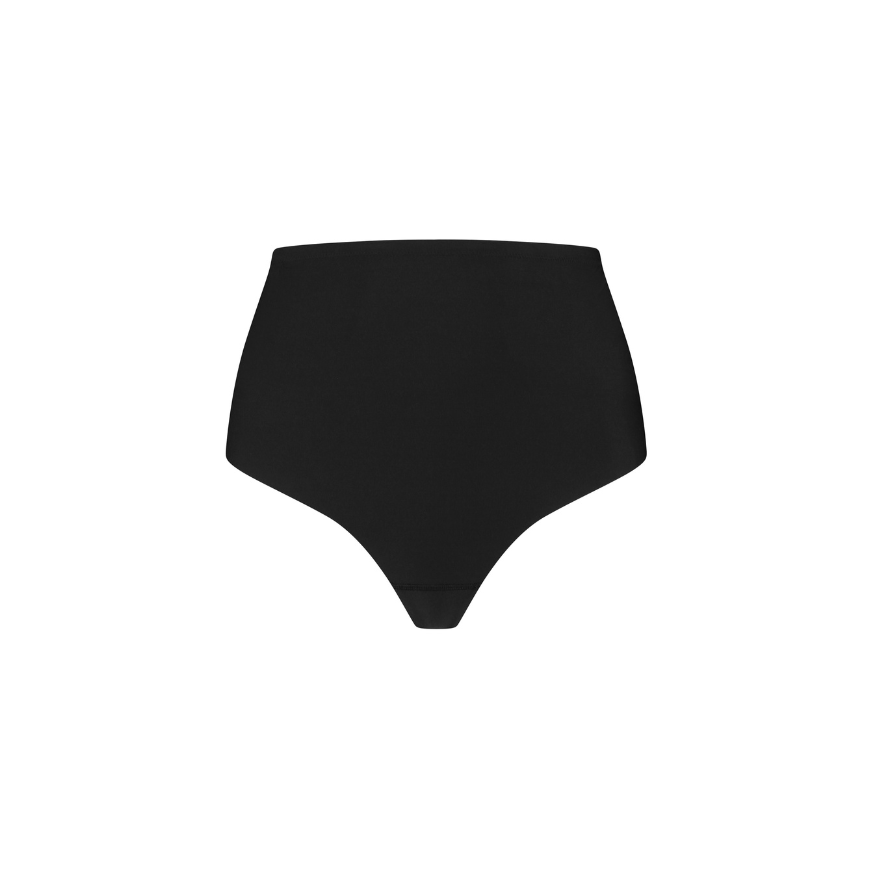 Sculpting Mid Waist Thong - Black