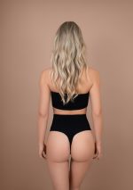 Soft Touch Seamless Mid Waist Thong Black Back