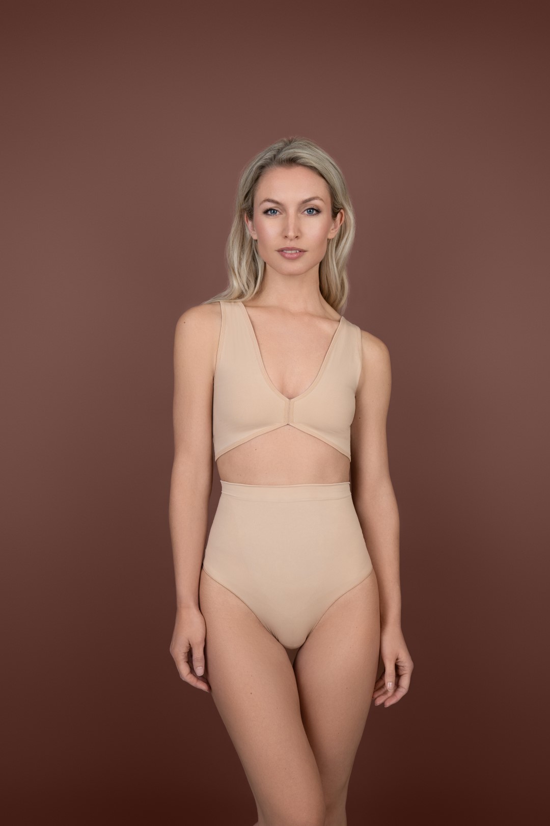 Bye Bra Soft Touch Seamless Omkeerbare BH Top Beige