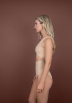 Soft Touch Seamless Mid Waist Brief Beige Side