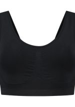 Soft touch bra top Black Front