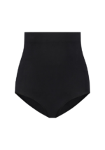 Soft Touch Seamless Mid Waist Brief Black Front