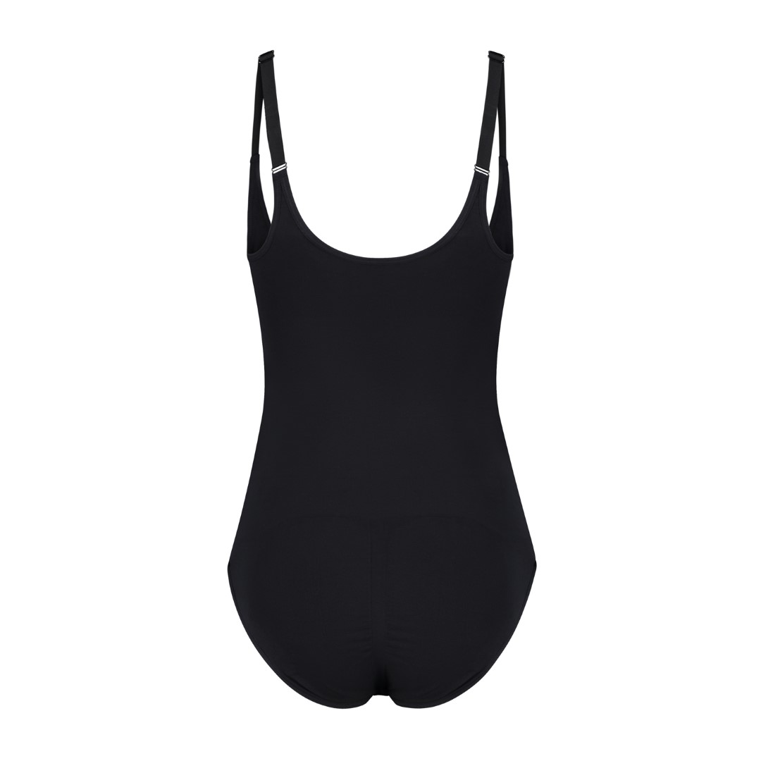 Soft Touch Seamless Bodysuit Open Bust Black | Bye Bra